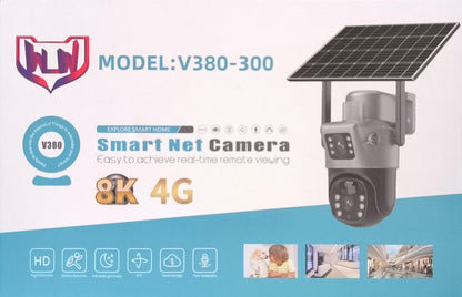Dual Camera Lens Wireless 4G Solar Powered Smart PTZ Remote View Camera (10008915)