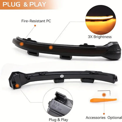 2pcs Dynamic Turn Signal Led Rearview Mirror Indicator Side Mirror Light For VW Golf 7/7.5 - Little Tokyo SA