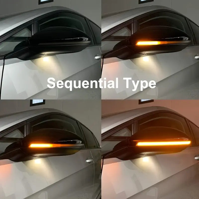 2pcs Dynamic Turn Signal Led Rearview Mirror Indicator Side Mirror Light For VW Golf 7/7.5 - Little Tokyo SA