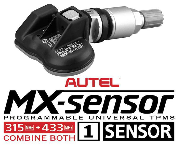 Autel TPMS 1 Sensor (Press-in) (315MHz / 433MHz) | Universal Programmable Tire Pressure Monitoring MX-Sensor