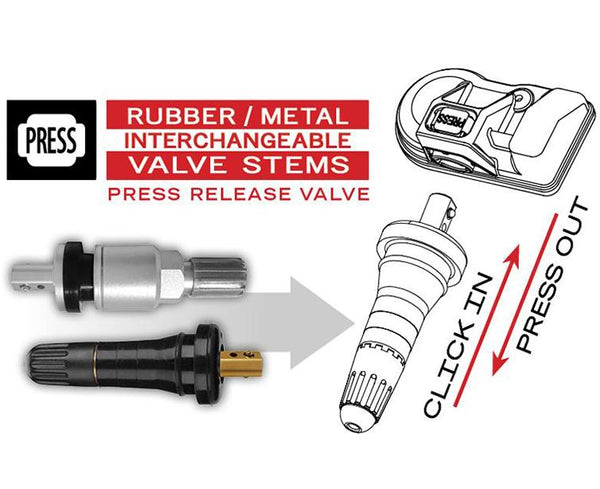 Autel TPMS 1 Sensor (Press-in) (315MHz / 433MHz) | Universal Programmable Tire Pressure Monitoring MX-Sensor