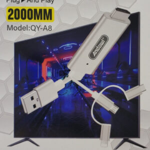 Andowl QY-A8 2m 3 in 1 HDTV Mobile Phone Adapter – Connect Your Phone to HDTV