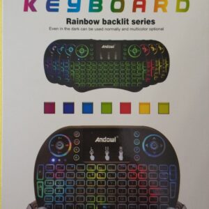 Andowl Q-K07 Wireless QWERTY Keyboard and Mouse Pad – Versatile and Compact Device