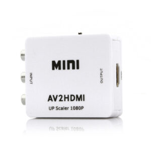 Convert AV to HDMI with the AV Video to HDMI Mini Converter Box | Up to 1080p Resolution | Compact & Portable
