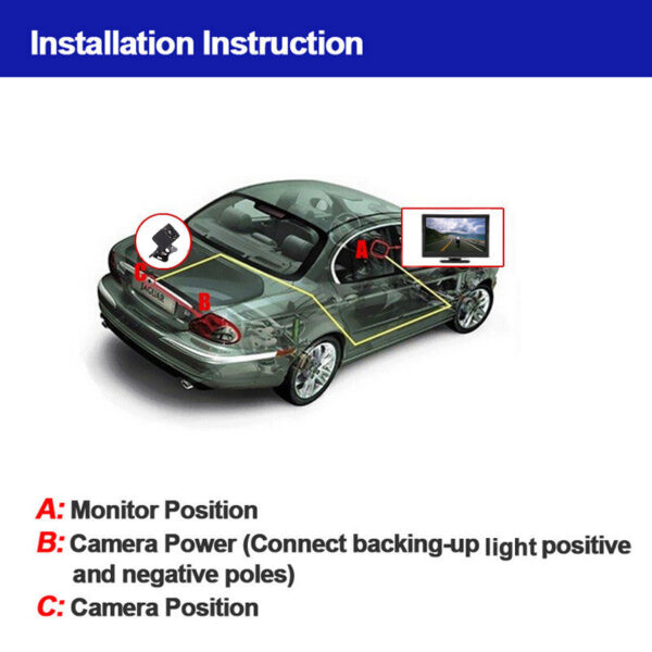 Rearview Backup Parking Camera Kit - Electromann SA
