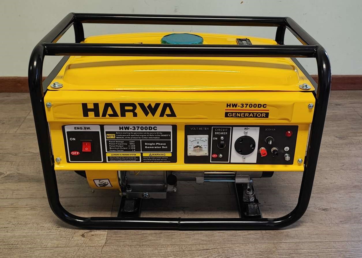 HARWA HW-3700DC 2.5Kw AC220v Output Petrol Generator - Electromann SA