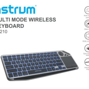 Astrum KT210 Multi Mode Wireless Bluetooth Keyboard + Wifi Touch Pad – Versatile Accessory for Digital Devices